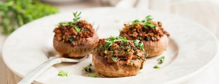 Bacon and Nut-Stuffed Mushroom