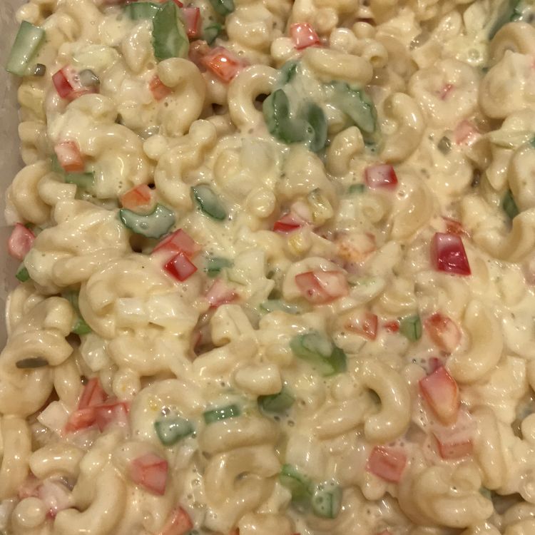 amish macaroni salad with sweetened condensed milk