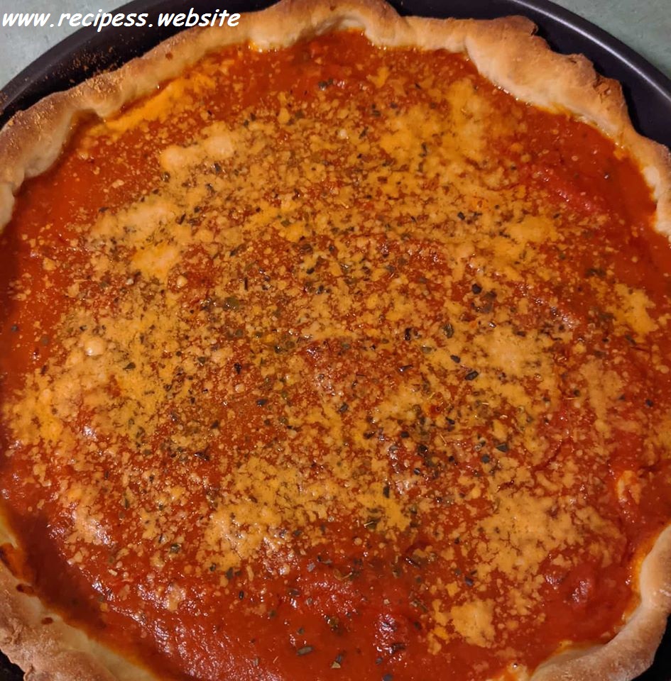 HOMEMADE CHICAGO STYLE DEEP DISH PIZZA