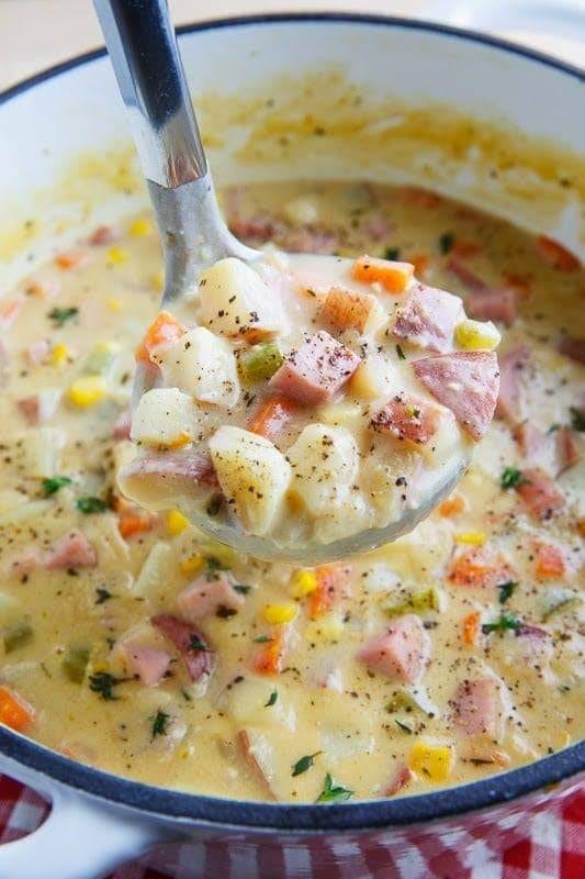 HAM AND POTATO CORN CHOWDER