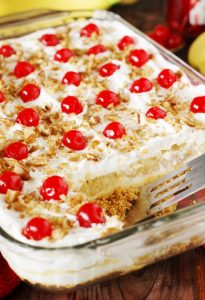 no-bake banana split cake - Just Cook Well