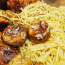 Baked meatball & spaghetti recipe