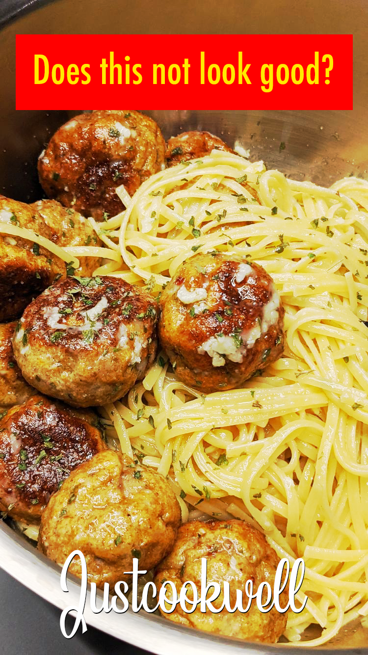 Baked meatball & spaghetti recipe